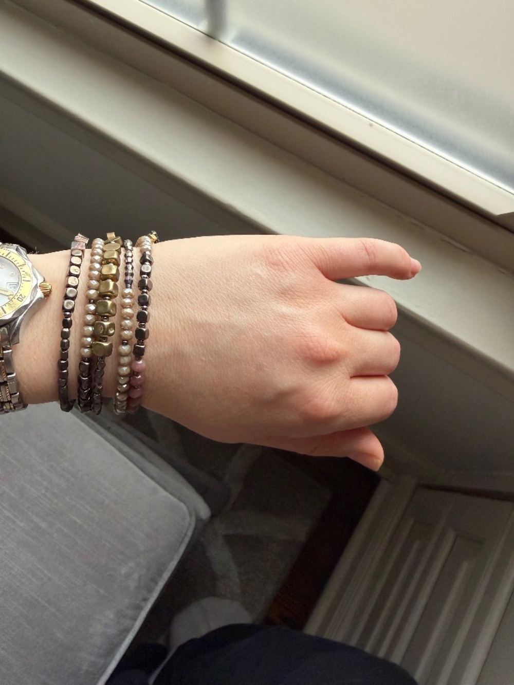 Spiral beaded bracelet